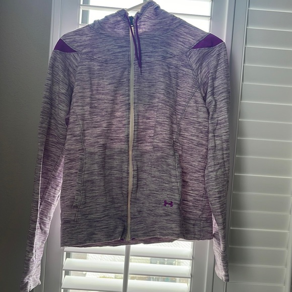 Purple and white cold gear underarmour zip up - Picture 1 of 4